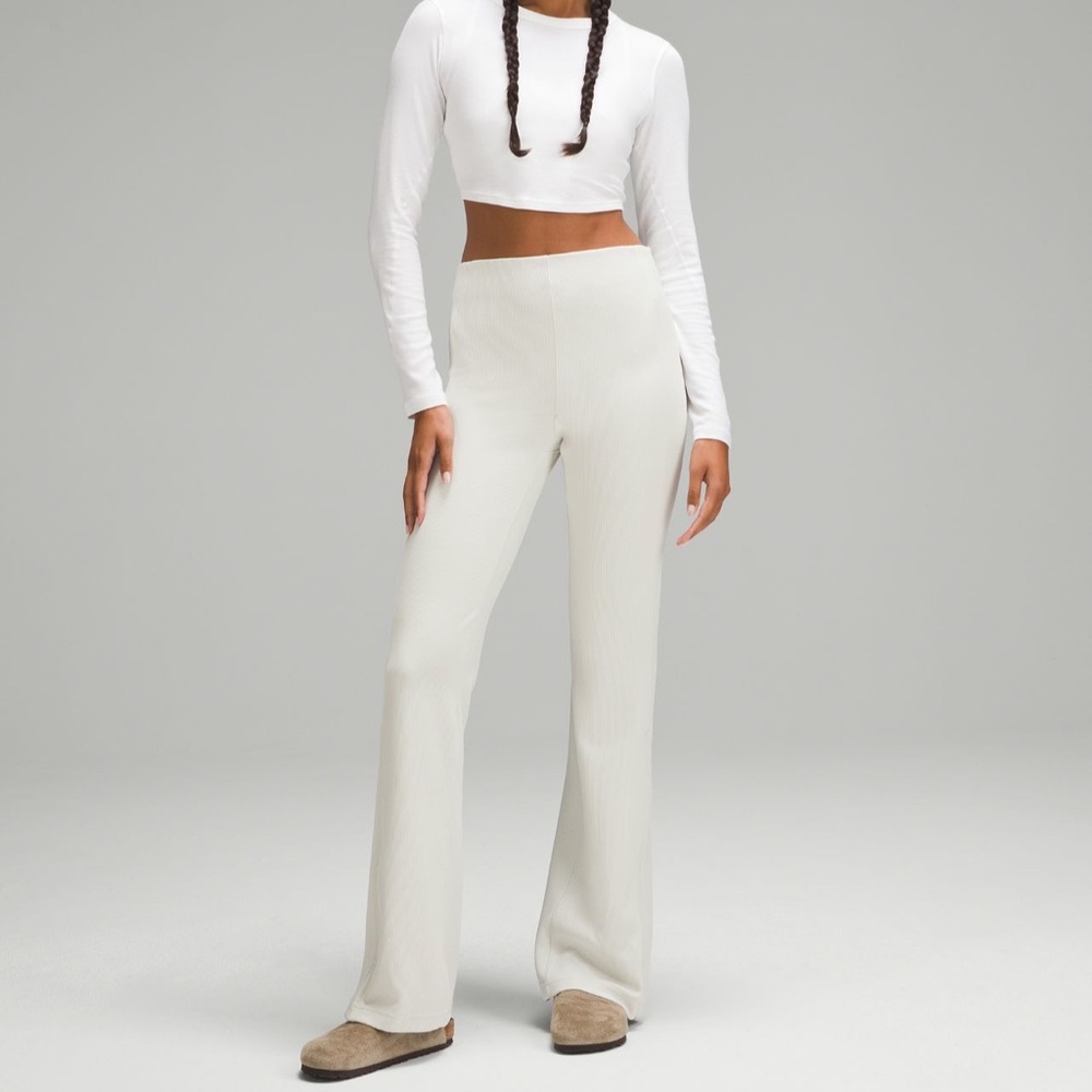 lululemon Brushed Softstreme Ribbed Zip Flared Pant